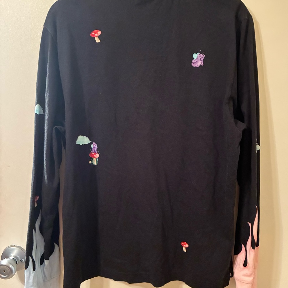 RARE Teddy Fresh x Dr. Albert Frankenstein Flames & Dragon Long Sleeve Polo L - Picture 6 of 12